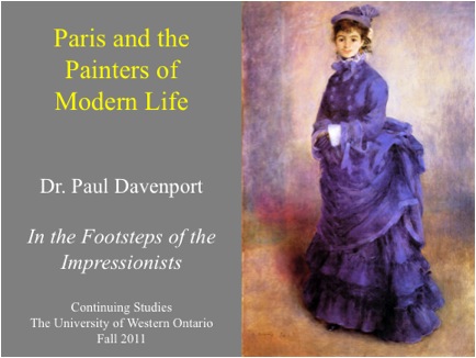 The University of Western Ontario Continuing Studies course on Impressionism