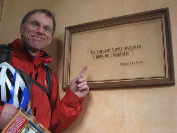 Da Vinci quote, Every obstacle is overcome by stern resolve